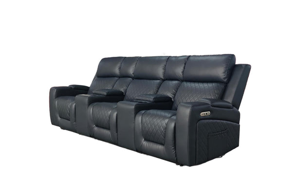 Tosvian Cinema Sofa Black 3 Seater