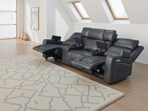 Tosvian Cinema Sofa Black 3 Seater