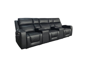 Tosvian Cinema Sofa Black 3 Seater