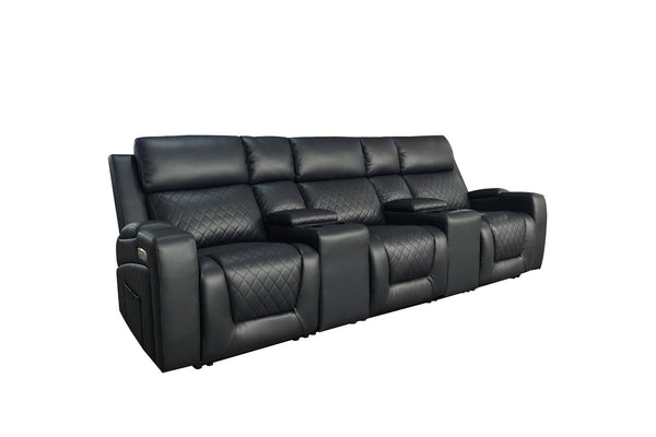 Tosvian Cinema Sofa Black 3 Seater