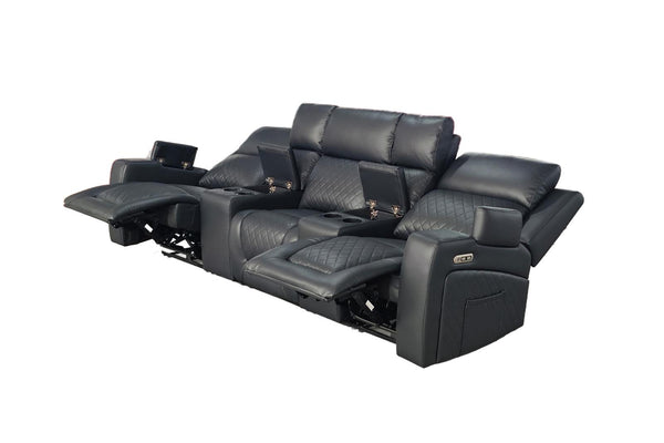 Tosvian Cinema Sofa Black 3 Seater