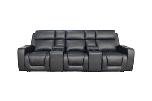 Tosvian Cinema Sofa Black 3 Seater