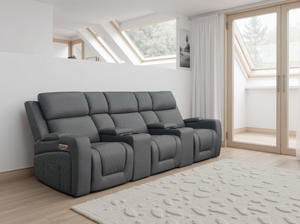 Tosvian Cinema Sofa Grey 3 Seater