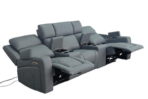 Tosvian Cinema Sofa Grey 3 Seater