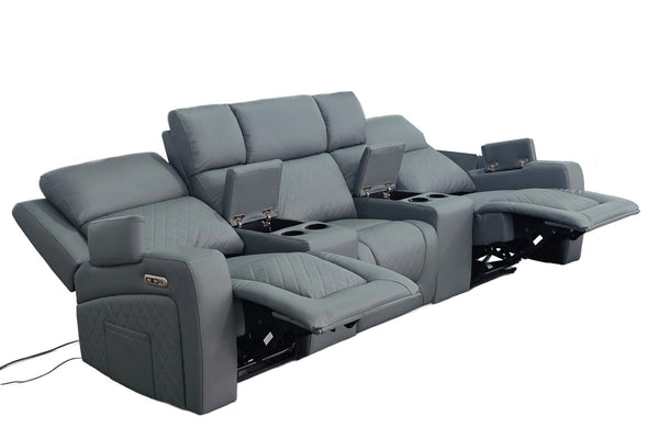 Tosvian Cinema Sofa Grey 3 Seater