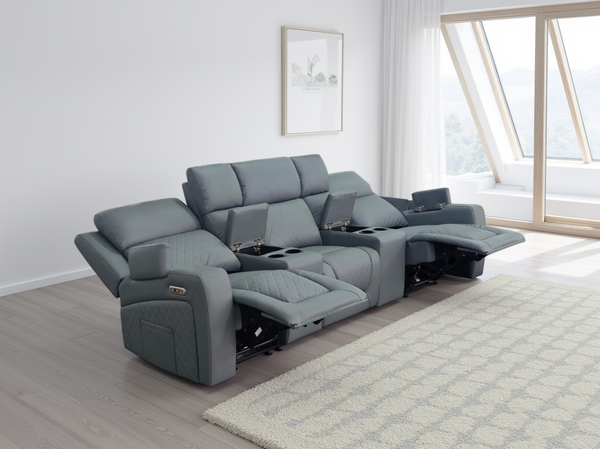 Tosvian Cinema Sofa Grey 3 Seater