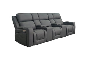 Tosvian Cinema Sofa Grey 3 Seater