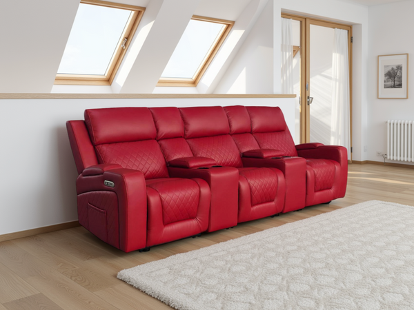 Tosvian Cinema Sofa Red 3 Seater