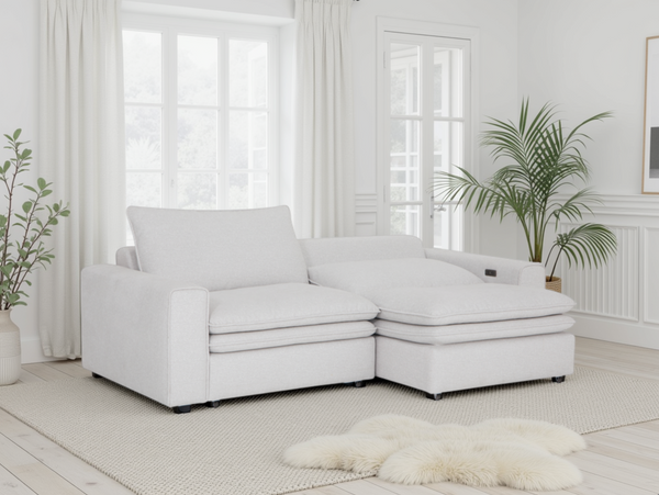 Tosvian Cloud Ivory Electric Sofa