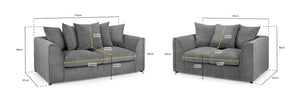 Trevano Sofa Grey 3+2 Set