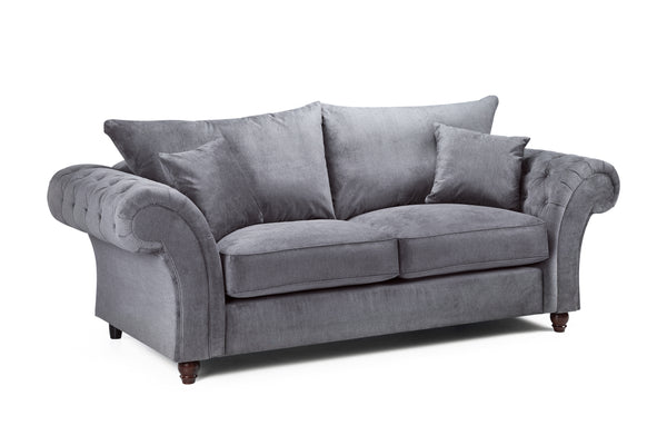 Velcrest Fullback Sofa Grey 3 Seater