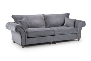 Velcrest Fullback Sofa Grey 4 Seater