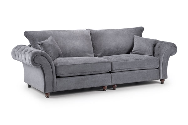 Velcrest Fullback Sofa Grey 4 Seater