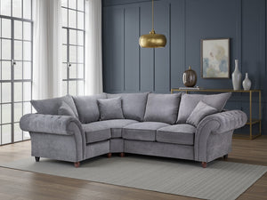 Velcrest Fullback Sofa Grey Left Hand Facing Corner