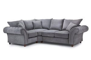 Velcrest Fullback Sofa Grey Left Hand Facing Corner
