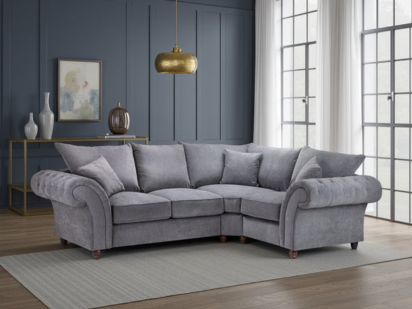 Velcrest Fullback Sofa Grey Right Hand Facing Corner