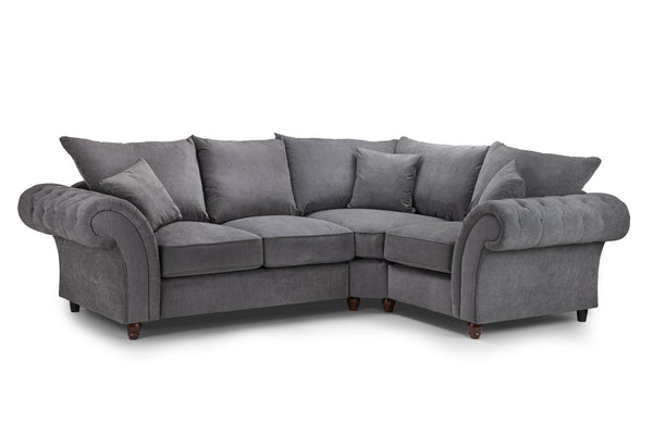 Velcrest Fullback Sofa Grey Right Hand Facing Corner