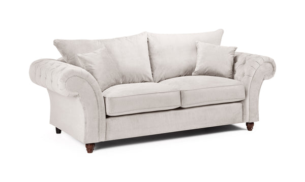 Velcrest Fullback Sofa Stone 3 Seater