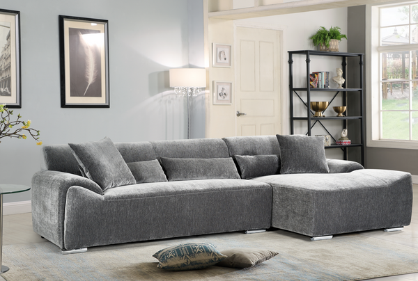 Vellaro Sofa Charcoal Right Hand