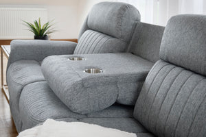 Velmorra Recliner Sofa Grey 3 Seater
