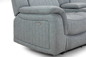 Velmorra Recliner Sofa Grey 3 Seater