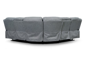 Velmorra Recliner Sofa Grey Large Corner