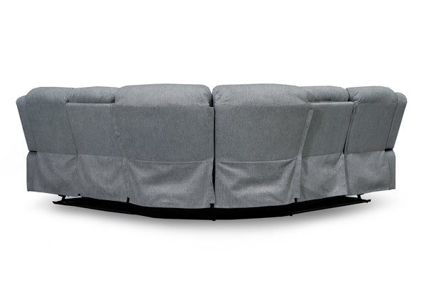 Velmorra Recliner Sofa Grey Large Corner