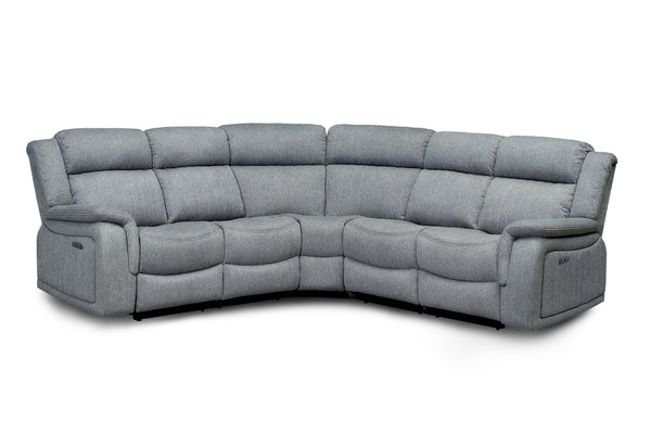 Velmorra Recliner Sofa Grey Large Corner