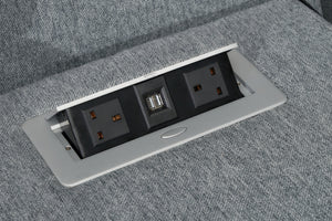 Velmorra Recliner Sofa Grey Large Corner