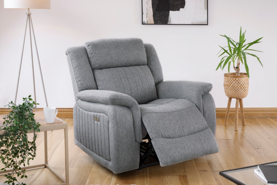 Velmorra Recliner Sofa Grey Armchair