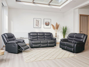 Ventro Manual Recliner Black 3+2+1