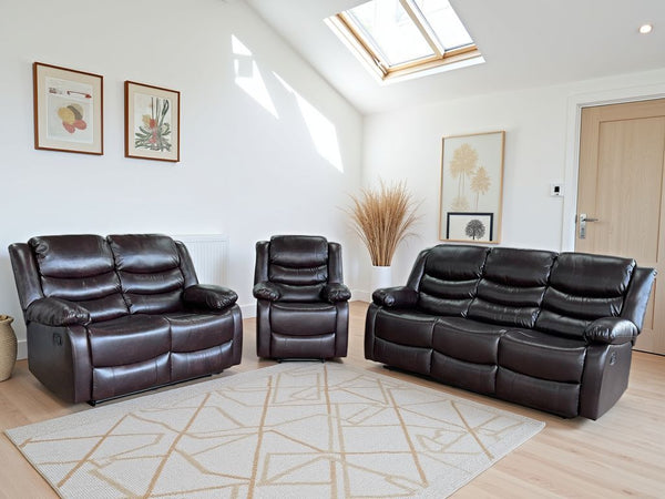 Ventro Manual Recliner Brown 3+2+1