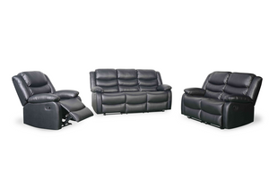 Ventro Manual Recliner Black 3+2+1