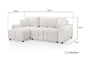 Verlo Sofabed Beige Universal Corner