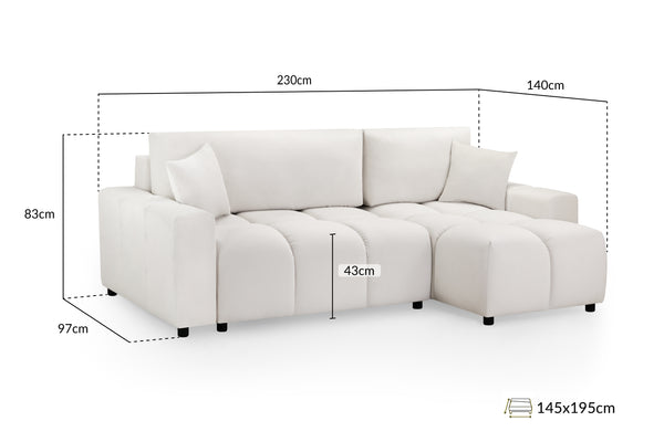 Verlo Sofabed Beige Universal Corner