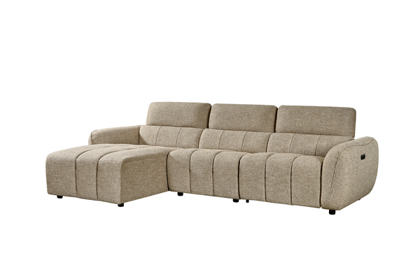 Vittara Electric Recliner Sofa Mocha Left Hand