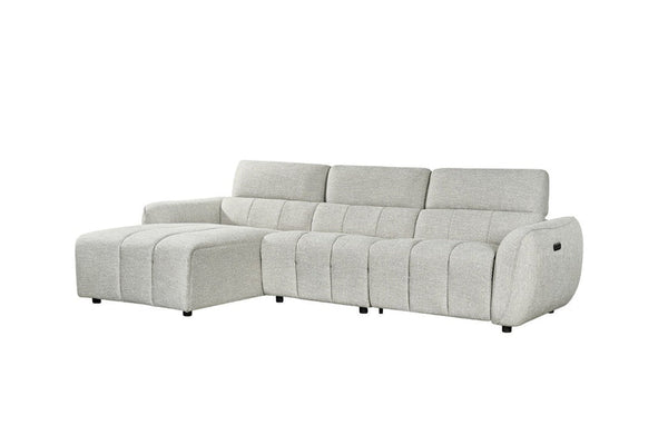 Vittara Electric Recliner Sofa Silver Left Hand