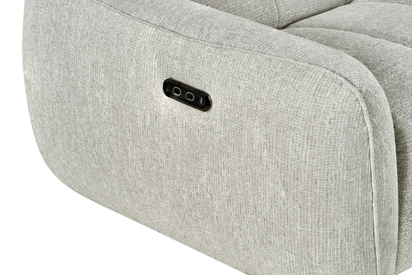 Vittara Electric Recliner Sofa Silver Right Hand