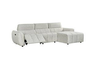 Vittara Electric Recliner Sofa Silver Right Hand