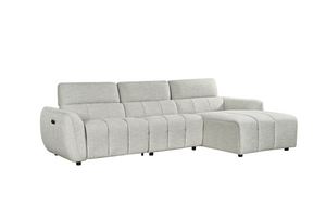 Vittara Electric Recliner Sofa Silver Right Hand